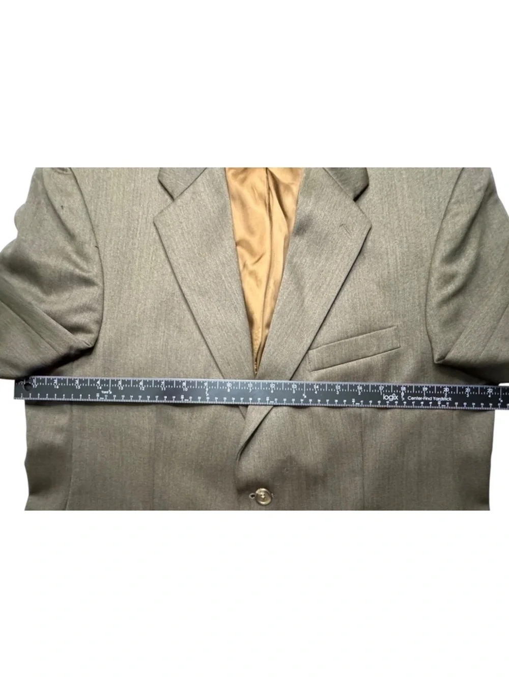 Chaps Ralph Lauren 42R Olive Green 100% Wool Sport Coat Blazer Made Canada